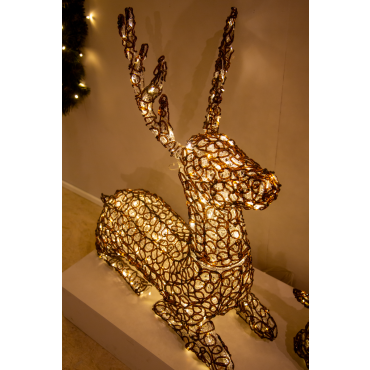 Delux zittend rendier - 96 LEDs
