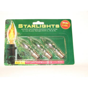 StarLights reservelamp 12V 3W E12 - transparant