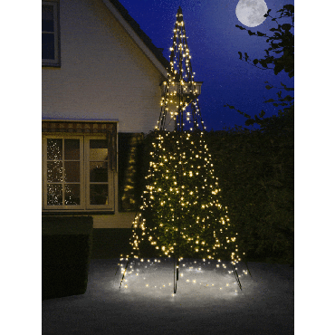 Fairybell 4 meter - Vlaggenmast Kerstboom - 640 LED Lampjes - Twinkel - Warm Wit
Fairybell® 400CM-Warm wit-Twinkle