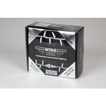 De Kerstwinkel String Lights LED zwart