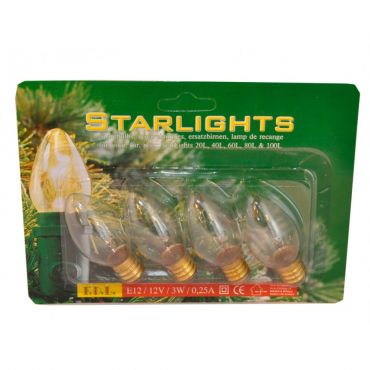 StarLights reservelamp 230V 1W neon flame E12