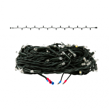Cordlight professioneel 63m 420 led WW+ in een boom vastgeknoopt